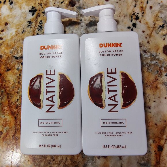 TWO limited edition Native Dunkin' Boston Kreme Moisturizing Conditioners - Picture 1 of 4